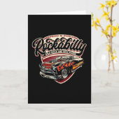 Carte Flammes de vitesse Rockabilly Hotrod - neg (Fleur jaune)