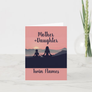 Carte Flammes Jumelles Mère Fille