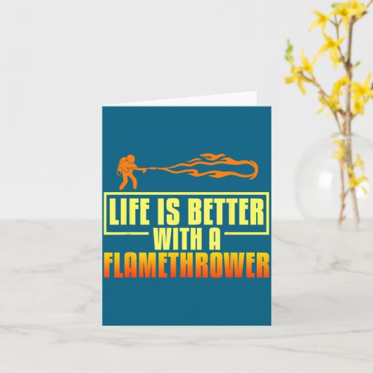 Carte Flarower Gun Fire Thrower Flame Wean Quotes  (Fleur jaune)