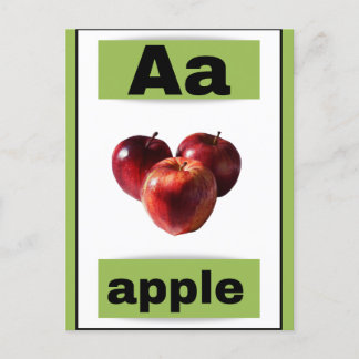 carte flash alphabet (avec image réelle)