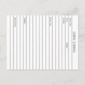 Carte Flash citron Verbena Materia Medica Herbal (Dos)