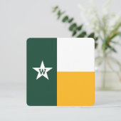 Carte Flat Bear Green & Gold Texas (Debout devant)