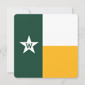 Carte Flat Bear Green & Gold Texas (Devant)