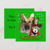 Carte Flat berger et renne de jouets allemande (Devant / Derrière)