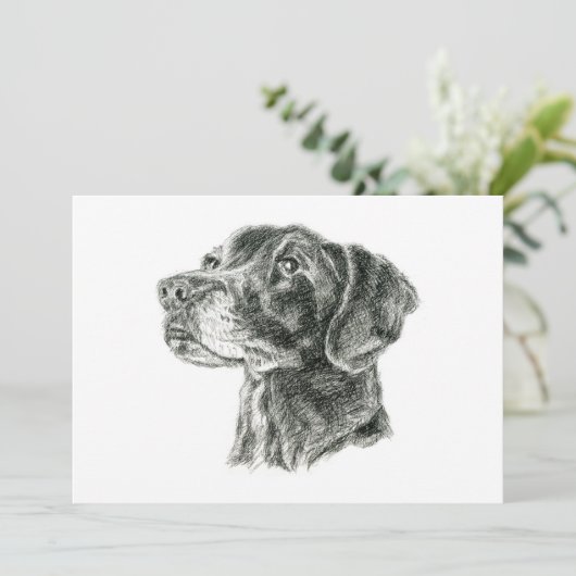 Carte Flat Black Lab (Debout devant)