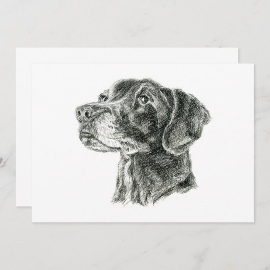 Carte Flat Black Lab (Devant / Derrière)