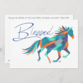 Carte Flat Blessed Horse par Sherry Jarvis (Devant / Derrière)