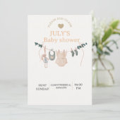 Carte Flat Card BABY SHOWER (Debout devant)