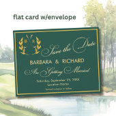 Carte FLAT CARD Golf Monogram Wedding Save the Date