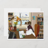 Carte Flat Card Ukraine fille (Devant / Derrière)