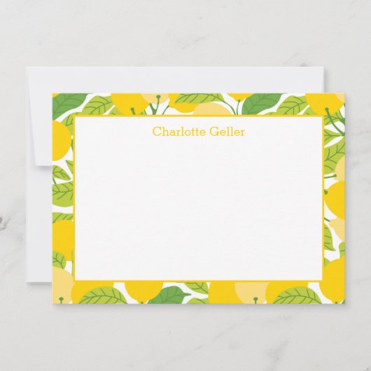Carte Flat citrons jaune clair (Devant)