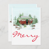 Carte Flat de Noël Airstream (Devant / Derrière)