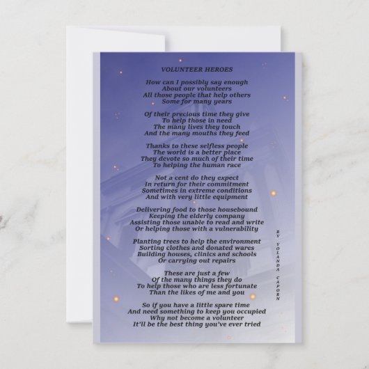 Carte Flat des héros bénévoles (Devant)