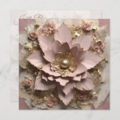 Carte Flat Dusty Rose - N'Importe Quelle Occasion (Devant / Derrière)