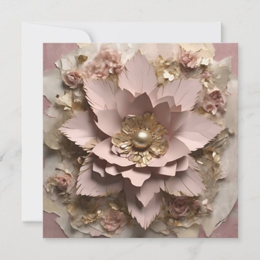 Carte Flat Dusty Rose - N'Importe Quelle Occasion (Devant)
