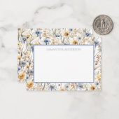 Carte Flat Flat Flat Fleur sauvage personnalisée (Devant/Arrière en situation)