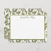 Carte Flat Flat Flat Rose personnalisée (Devant / Derrière)