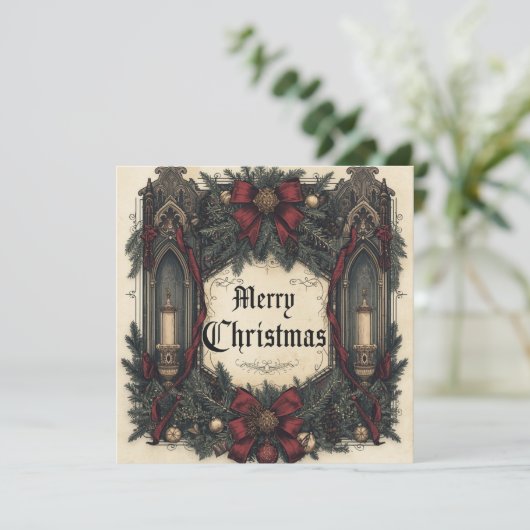 Carte flat gothic christmas card (Debout devant)