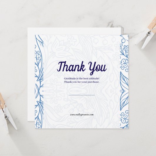 Carte Flat Greeting Card (Devant/Arrière en situation)