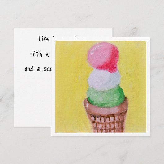 Carte Flat Greeting Card (Devant / Derrière)