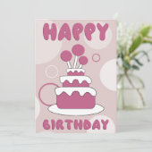 Carte Flat Greeting Card Happy Birthday (Debout devant)