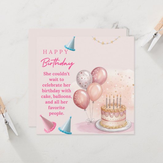 Carte Flat Greetings card (Devant/Arrière en situation)