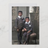 Carte Flat Jeunes garçons noirs (Devant / Derrière)