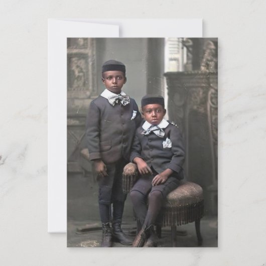Carte Flat Jeunes garçons noirs (Devant)