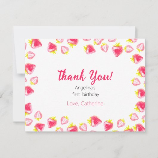 Carte Flat Merci 1er anniversaire (Devant)