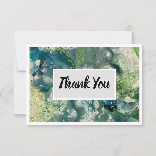 Carte Flat Merci 3,5 pouces x 5 pouces - Vert Mult (Devant)