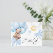 Carte Flat Merci Blue Bear  (Debout devant)