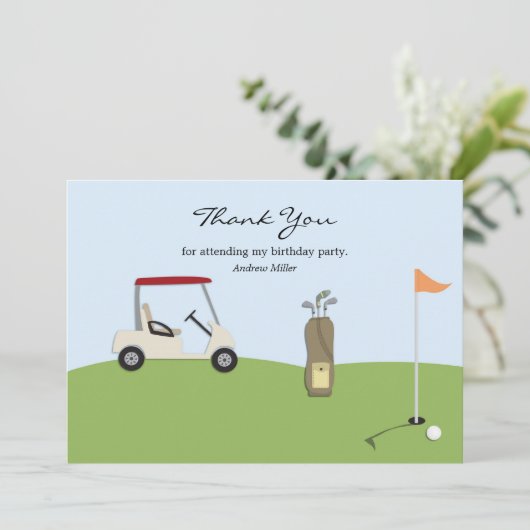 Carte Flat Merci Golf (Debout devant)