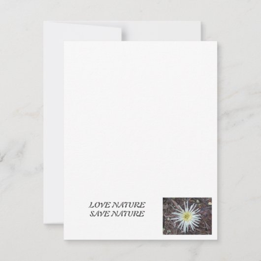 Carte Flat Note avec beauté nature (Dos)