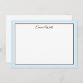 Carte Flat Note du nom personnalisé (Devant / Derrière)