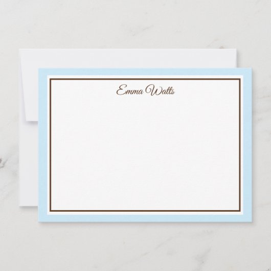 Carte Flat Note du nom personnalisé (Devant)