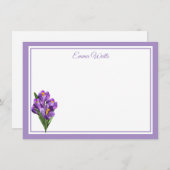 Carte Flat Note du nom personnalisé (Devant / Derrière)