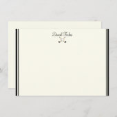 Carte Flat Note du nom personnalisé (Devant / Derrière)