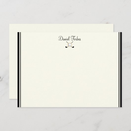 Carte Flat Note du nom personnalisé (Devant / Derrière)