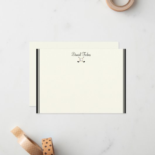 Carte Flat Note du nom personnalisé (Devant/Arrière en situation)