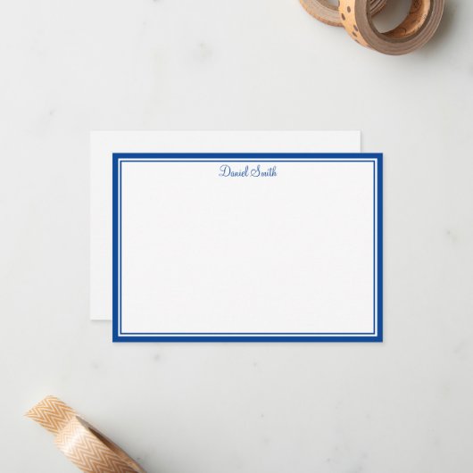 Carte Flat Note du nom personnalisé (Devant/Arrière en situation)