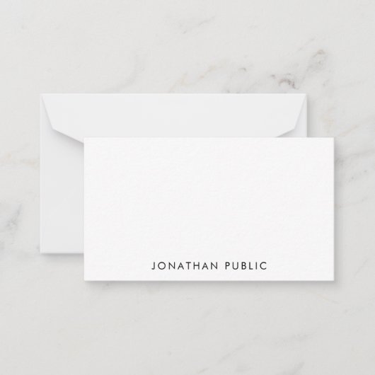 Carte Flat Note personnalisée Ajouter un logo text (Devant)