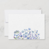 Carte Flat Personnalisée Fleur sauvage Bleu (Dos)