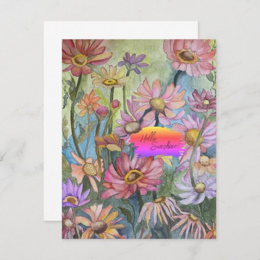 Carte Flat Plat Multicolore (Devant / Derrière)