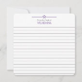 Carte Flat Purple & Grey Texas (Dos)