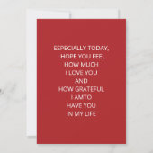 Carte Flat Red & White personnalisable photo et te (Dos)