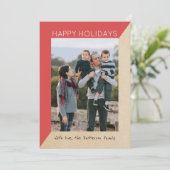 Carte Flat Rouge moderne Slat Holiday (Debout devant)