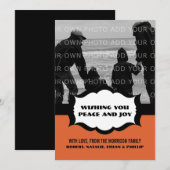 Carte Flat Simple Photo De Vacances, Orange (Devant / Derrière)