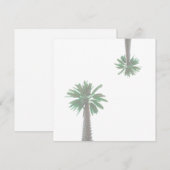 Carte Flat Tropical Green Pastel Palm Tree Stylisé (Devant / Derrière)