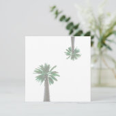 Carte Flat Tropical Green Pastel Palm Tree Stylisé (Debout devant)