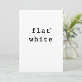 Carte Flat white - minimalistic typography card (Debout devant)
